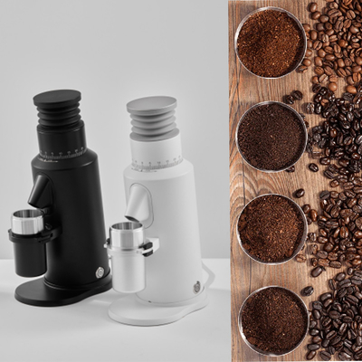 Çinko Alaşımlı ve Alüminyum Alaşımlı Espresso Burr Kahve Değirmeni Evde Kullanım 1400rpm